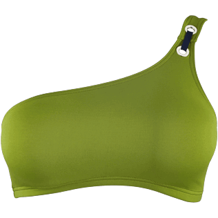 Women Asymmetrical Solid - Women Asymmetric Bikini Top Neoprene, Moss front Women Asymmetrical Solid - Women Asymmetric Bikini Top Neoprene, Moss front
