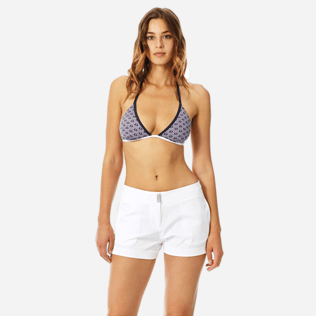 Femme AUTRES Uni - Shorty en Matière maillot de bain Stretch Femme Uni, Blanc frontworn Femme AUTRES Uni - Shorty en Matière maillot de bain Stretch Femme Uni, Blanc frontworn