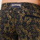 Men Classic Embroidered - Men Swimwear Embroidered Hidden Fishes, Navy details view 2