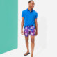 Hombre Autros Liso - Polo en tejido terry de color liso para hombre, Mar azul detalles vista 2