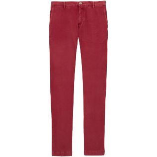 Hombre Autros Liso - Pantalón chino estrecho para hombre, Carmin front Hombre Autros Liso - Pantalón chino estrecho para hombre, Carmin front