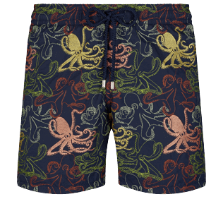 Men Others Embroidered - Men Embroidered Swim Trunks Octopussy - Limited Edition, Navy front view