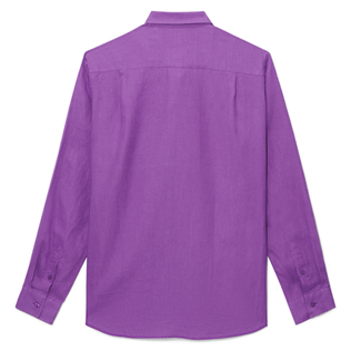 Men Others Solid - Men Linen Shirt Solid, Orchid back Men Others Solid - Men Linen Shirt Solid, Orchid back