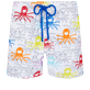 Men Classic Embroidered - Men Swim Trunks Embroidered Multicolore Medusa - Limited Edition, White front view