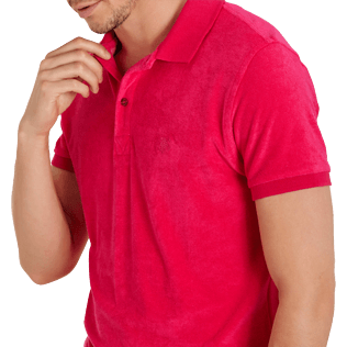 Hombre Autros Liso - Polo en tejido terry de color liso para hombre, Grosella supp1 Hombre Autros Liso - Polo en tejido terry de color liso para hombre, Grosella supp1