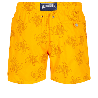 Hombre Clásico Bordado - Bañador con bordado Vilebrequin Turtles 50 para hombre - Edición Limitada, Yellow back Hombre Clásico Bordado - Bañador con bordado Vilebrequin Turtles 50 para hombre - Edición Limitada, Yellow back