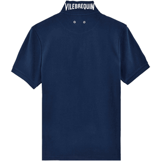 Men Others Solid - Men Cotton Pique Polo Shirt Solid, Navy back Men Others Solid - Men Cotton Pique Polo Shirt Solid, Navy back
