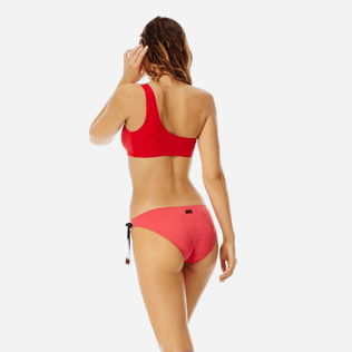 Donna Slip classico Unita - Slip bikini donna asimmetrico in neoprene, Ibisco backworn Donna Slip classico Unita - Slip bikini donna asimmetrico in neoprene, Ibisco backworn