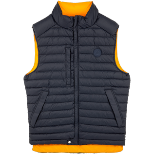 Others Solid - Unisex Sleeveless Down Jacket Solid, Navy front Others Solid - Unisex Sleeveless Down Jacket Solid, Navy front