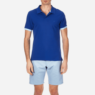 Homme Polos Uni - Polo en piqué de coton, Celeste supp1 Homme Polos Uni - Polo en piqué de coton, Celeste supp1