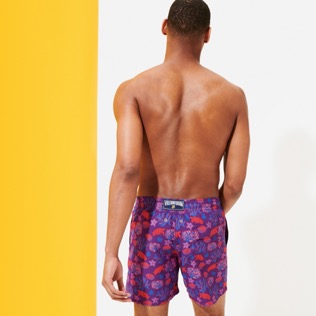 Hombre Clásico Estampado - Bañador con estampado 2002 Fonds Marins para hombre, Ciruela backworn Hombre Clásico Estampado - Bañador con estampado 2002 Fonds Marins para hombre, Ciruela backworn