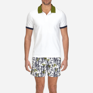 Men Others Solid - Men Cotton Pique Polo shirt Multicolor, White supp1 Men Others Solid - Men Cotton Pique Polo shirt Multicolor, White supp1