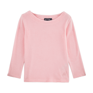 Girls Tee-Shirts Solid - Solid Terry Sailor Top, Peony front Girls Tee-Shirts Solid - Solid Terry Sailor Top, Peony front