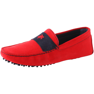 Hombre Autros Liso - Mocasines en ante suave de color liso para hombre, Red polish back Hombre Autros Liso - Mocasines en ante suave de color liso para hombre, Red polish back