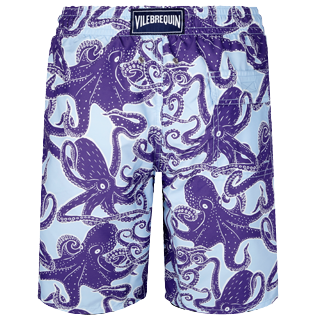 Herren Klassische lange Bedruckt - Lange Vintage Octopus Bademode für Herren, Himmelblau back Herren Klassische lange Bedruckt - Lange Vintage Octopus Bademode für Herren, Himmelblau back