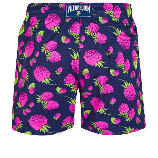 Bild von Herren Klassische Strech Bedruckt - 2004 Raspberries Stretch-Badeshorts für Herren, Saphir Rückansicht Bild von Herren Klassische Strech Bedruckt - 2004 Raspberries Stretch-Badeshorts für Herren, Saphir Rückansicht