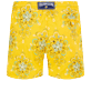 Men Classic Embroidered - Men Swimwear Embroidered Kaleidoscope - Limited Edition, Yellow back view