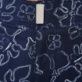 Uomo Cintura piatta Stampato - Costume da bagno stretch con cintura piatta uomo 1996 Gilbert Tropic , Blu marine dettagli vista 2