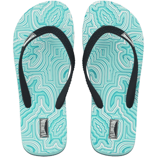 Men Flip Flops Printed - Men Flip Flop Hypnotic Turtles, Lagoon front Men Flip Flops Printed - Men Flip Flop Hypnotic Turtles, Lagoon front
