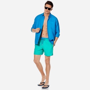 Men Classic Solid - Men Swim Trunks Solid Bicolor, Veronese green supp2 Men Classic Solid - Men Swim Trunks Solid Bicolor, Veronese green supp2