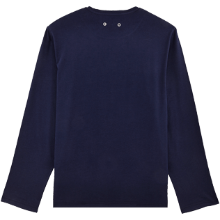 Men Others Printed - Men Long Sleeves T-shirt - Vilebrequin x Massimo Vitali, Sky blue back view