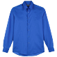 男款 Others 纯色 - 纯色中性纯棉巴厘纱衬衫, Sea blue 正面图