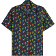 Men Others Printed - Men Bowling Shirt Linen Tortues Rainbow Multicolor - Vilebrequin x Kenny Scharf, Navy front view