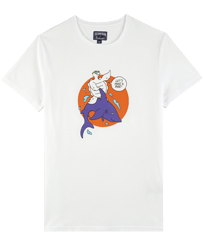 Men Others Printed - Men Organic Cotton T-shirt Let's Take A Ride!, White front view