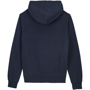 Men Others Embroidered - Men Cotton Hoodie Sweatshirt Solid, Navy back view