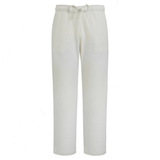 Hombre Autros Liso - Pantalones con cinturilla elástica en tejido terry de jacquard unisex, Blanco tiza vista frontal