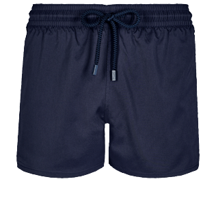 Men Short classic Solid - Men Swim Trunks Short and Fitted Stretch Solid, Navy front view