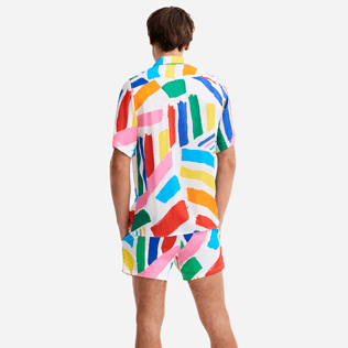 Homme AUTRES Graphique - Chemise manches courtes Homme Dazzle - Vilebrequin x JCC+ - Edition limitée, Blanc backworn Homme AUTRES Graphique - Chemise manches courtes Homme Dazzle - Vilebrequin x JCC+ - Edition limitée, Blanc backworn