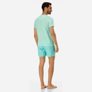 Men Others Solid - Men Mercerized Cotton T-Shirt V-neck Solid, Mint backworn Men Others Solid - Men Mercerized Cotton T-Shirt V-neck Solid, Mint backworn