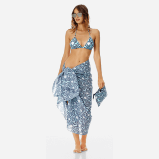 Damen Triangel Bedruckt - Oursinade Triangel-Bikinioberteil für Damen, Marineblau supp2 Damen Triangel Bedruckt - Oursinade Triangel-Bikinioberteil für Damen, Marineblau supp2