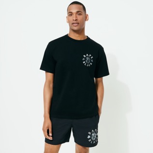 Men Embroidered Printed - Men Swim Trunks Embroidered Logo - Vilebrequin x BAPE® BLACK, Black details view 1