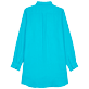 Mujer Autros Liso - Vestido camisero de lino de color liso para mujer, Curazao vista trasera