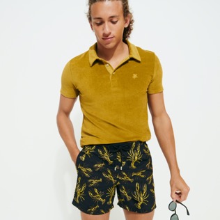 Men Embroidered Embroidered - Men Embroidered Swim Shorts Lobsters - Limited Edition, Black details view 4
