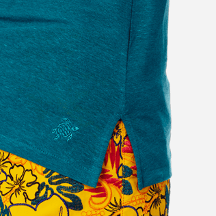 Donna Altri Unita - Top donna in lino con scollo drappeggiato tinta unita, Pino supp1 Donna Altri Unita - Top donna in lino con scollo drappeggiato tinta unita, Pino supp1