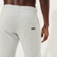 Uomo Altri Unita - Pantaloni jogging uomo in cotone tinta unita, Lihght gray heather dettagli vista 2
