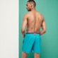 Men Ultra-light classique Solid - Men Swimwear Solid Bicolore, Ming blue back worn view