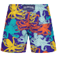 Boys Others Printed - Boys Swim Trunks Octopussy, Purple blue back view