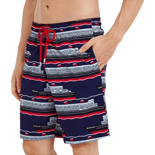 Homme CLASSIQUE LONG Imprimé - Maillot de bain Homme Long Stretch VBQ Cruise Lines, Bleu nuit supp1 Homme CLASSIQUE LONG Imprimé - Maillot de bain Homme Long Stretch VBQ Cruise Lines, Bleu nuit supp1