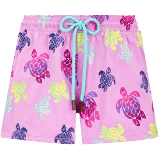 Women Others Embroidered - Women Swim Short Ronde des Tortues Aquarelle, Pink berries front view