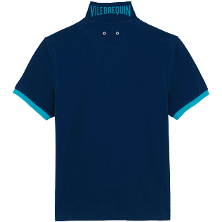 Hombre Autros Liso - Polo en piqué de algodón de color liso para hombre, Goa back Hombre Autros Liso - Polo en piqué de algodón de color liso para hombre, Goa back