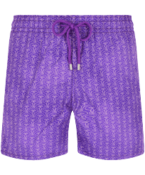 Men Classic Printed - Men Swim Trunks Valentine's Day, Orchid front view