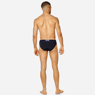 Men Swim brief and Boxer Solid - Men Swim Brief elastic belt solid, Black backworn Men Swim brief and Boxer Solid - Men Swim Brief elastic belt solid, Black backworn