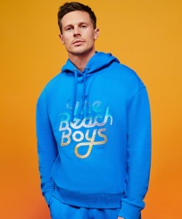 Men Others Printed - Men Hoodie Gradient Embroidered Logo - Vilebrequin x The Beach Boys, Earthenware front worn view
