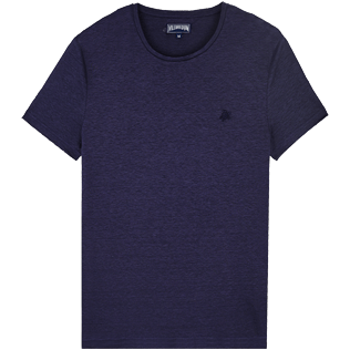 Homme AUTRES Uni - T-Shirt Col rond en Jersey de Lin Homme Uni, Bleu nuit front Homme AUTRES Uni - T-Shirt Col rond en Jersey de Lin Homme Uni, Bleu nuit front