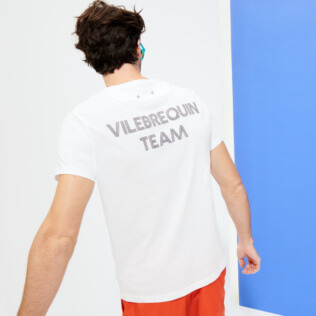Uomo Altri Stampato - Men Organic Cotton T-Shirt Turtle Team, Gesso backworn Uomo Altri Stampato - Men Organic Cotton T-Shirt Turtle Team, Gesso backworn