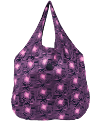 Unisex Beach Bag Hypno Shell Navy front view